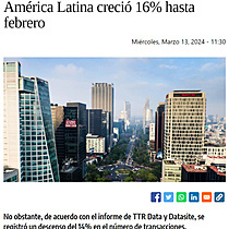 El valor del mercado de M&A de Amrica Latina creci 16% hasta febrero